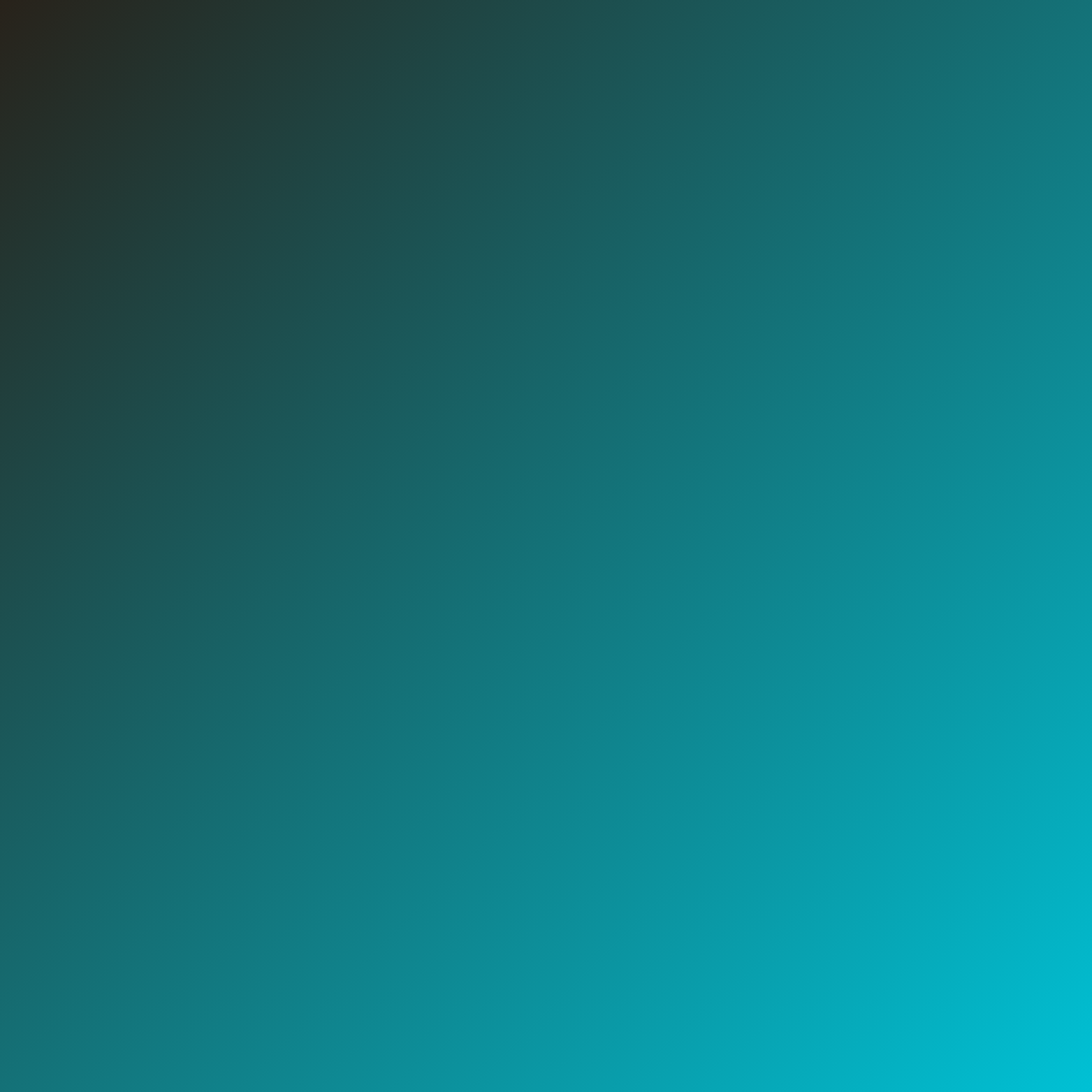 A gradient background transitioning from dark teal at the top left to light teal at the bottom right.
