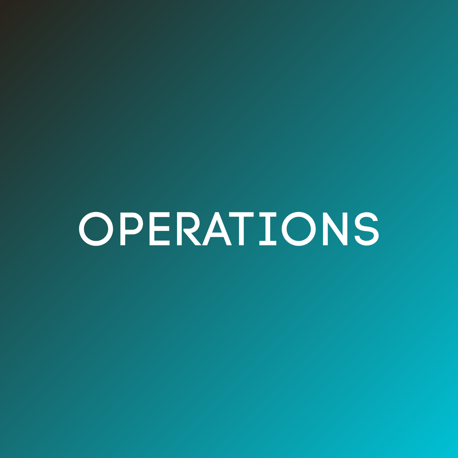 A digital graphic with a gradient background and the word 'OPERATIONS' in white text centered.