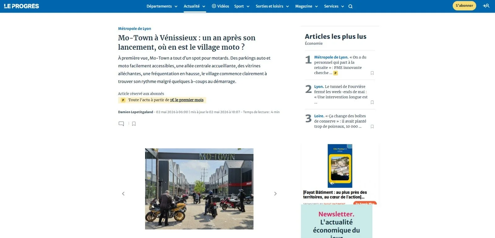 Le Progrès - 2 mai 2026