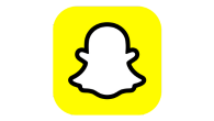 Snapchat logo with yellow background and white ghost icon