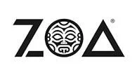 Zoo logo with stylized animal face and geometric shapes