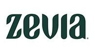Zevia logo in green text