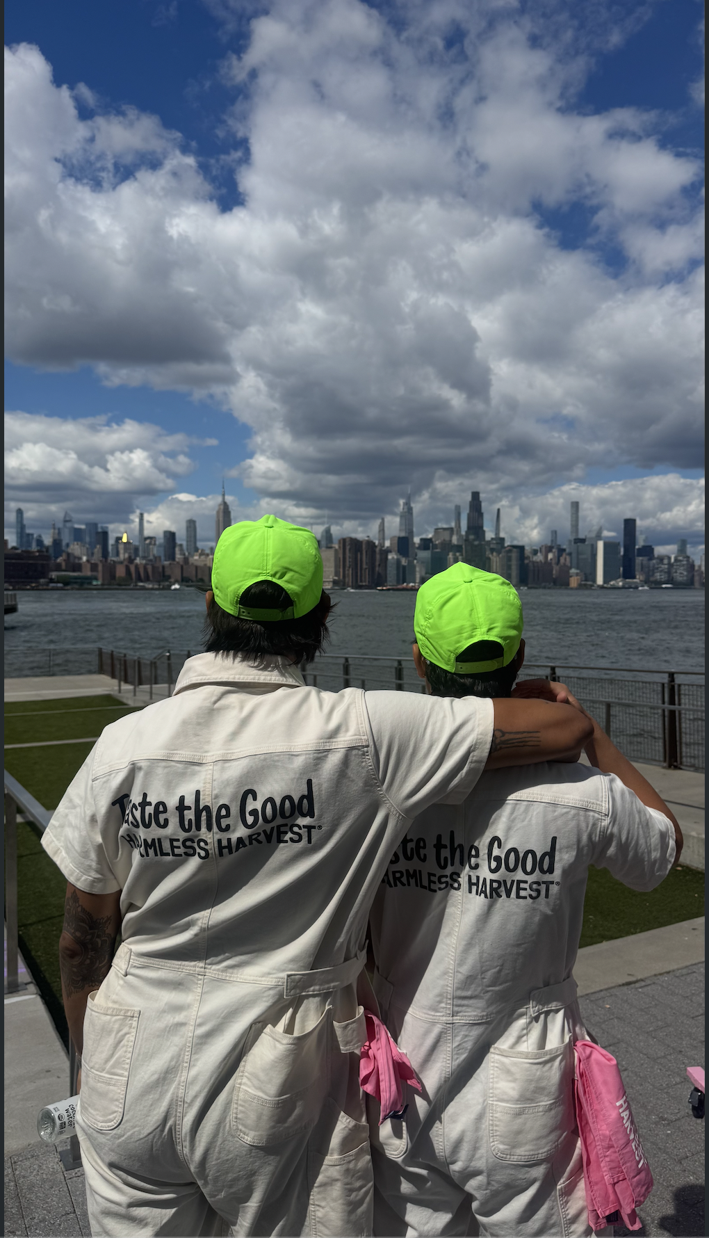 Harmless Harvest Brand Ambassadors Overlooking Manhattan