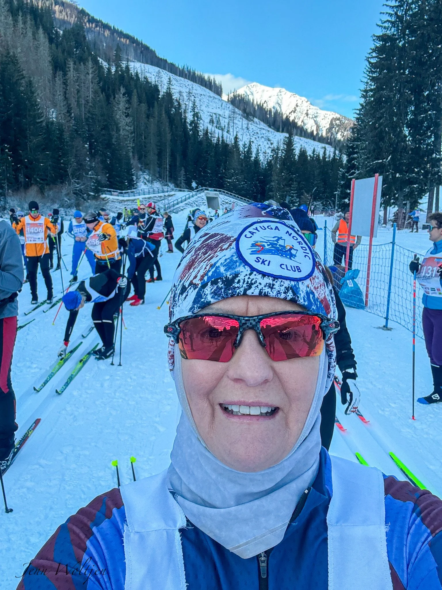 At the start of the Dolomitenlauf Ski Race in Austria 
