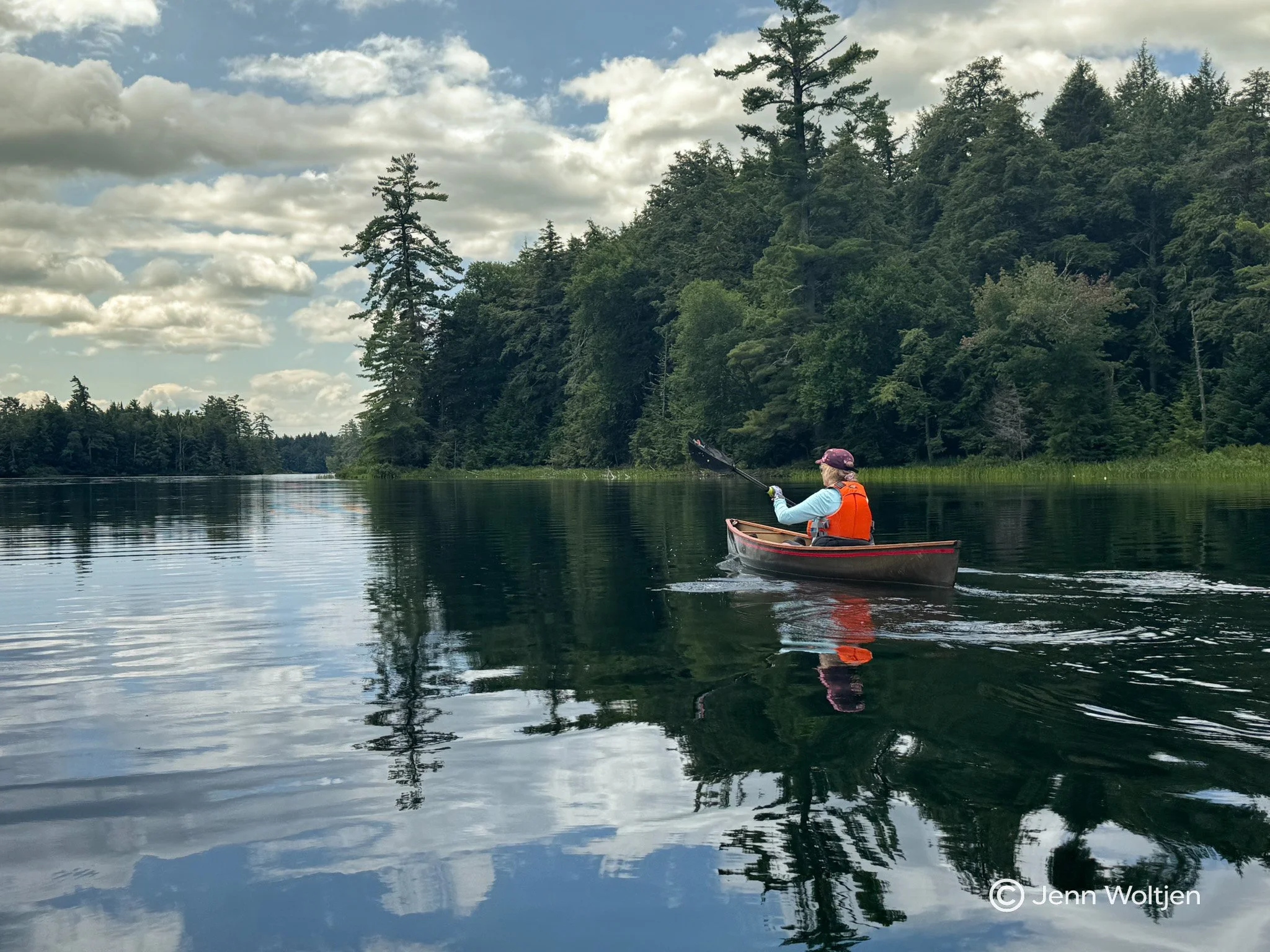Paddling Follensby Clear Pond, Adirondack paddling