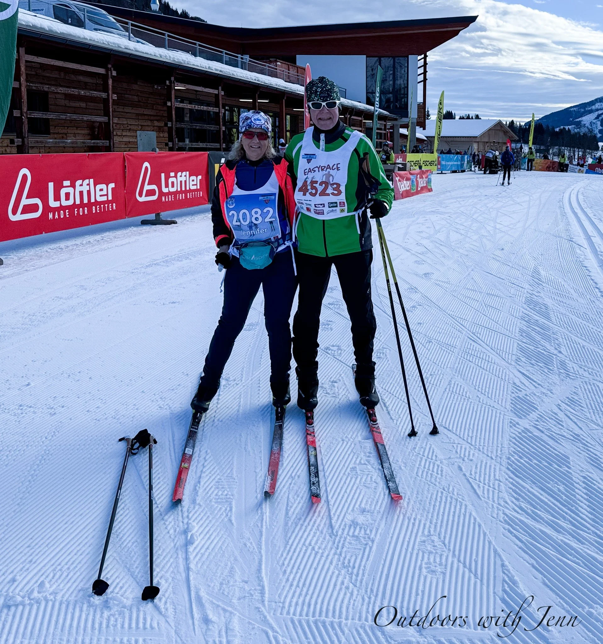 Just before the start of the Dolomitenlauf Ski Race in Austria 