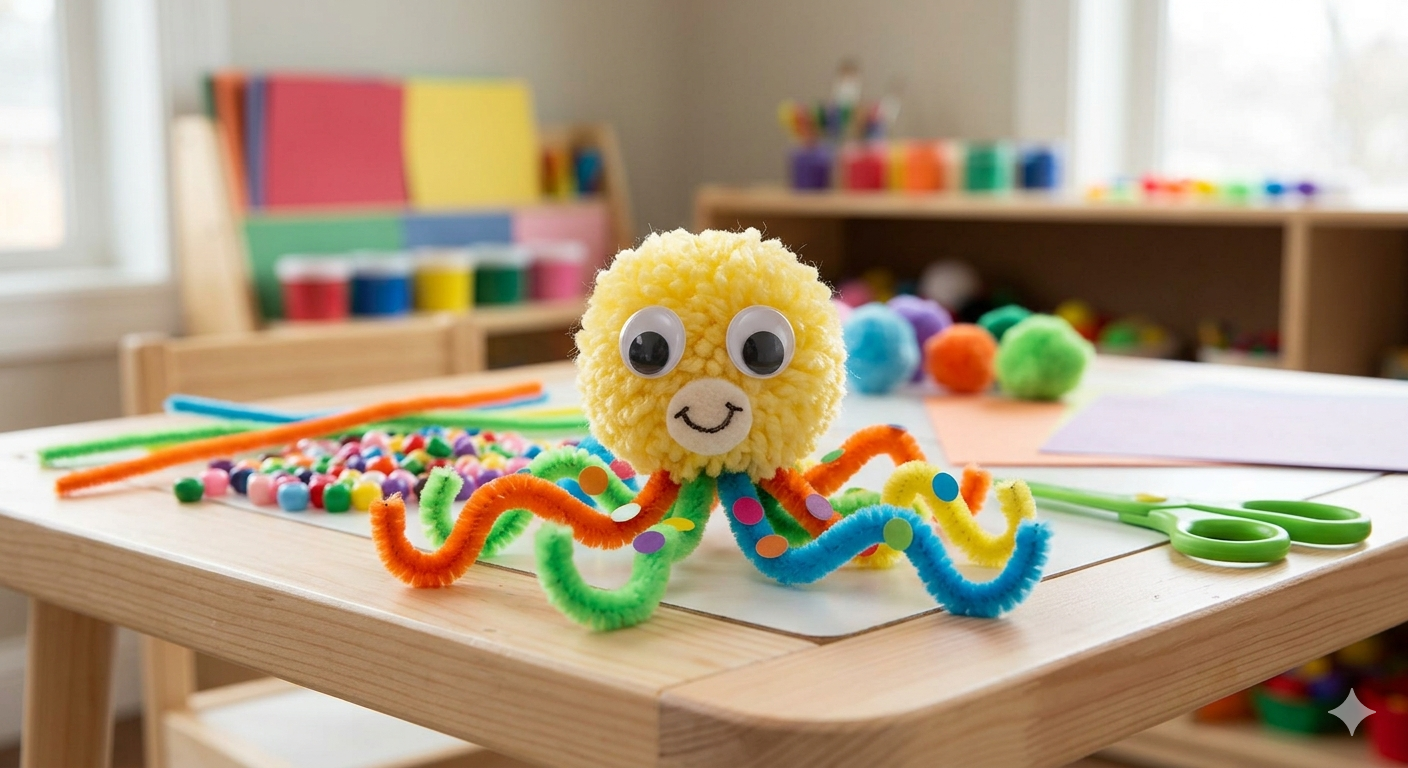 Pipe Cleaner and Pom-Pom Animal