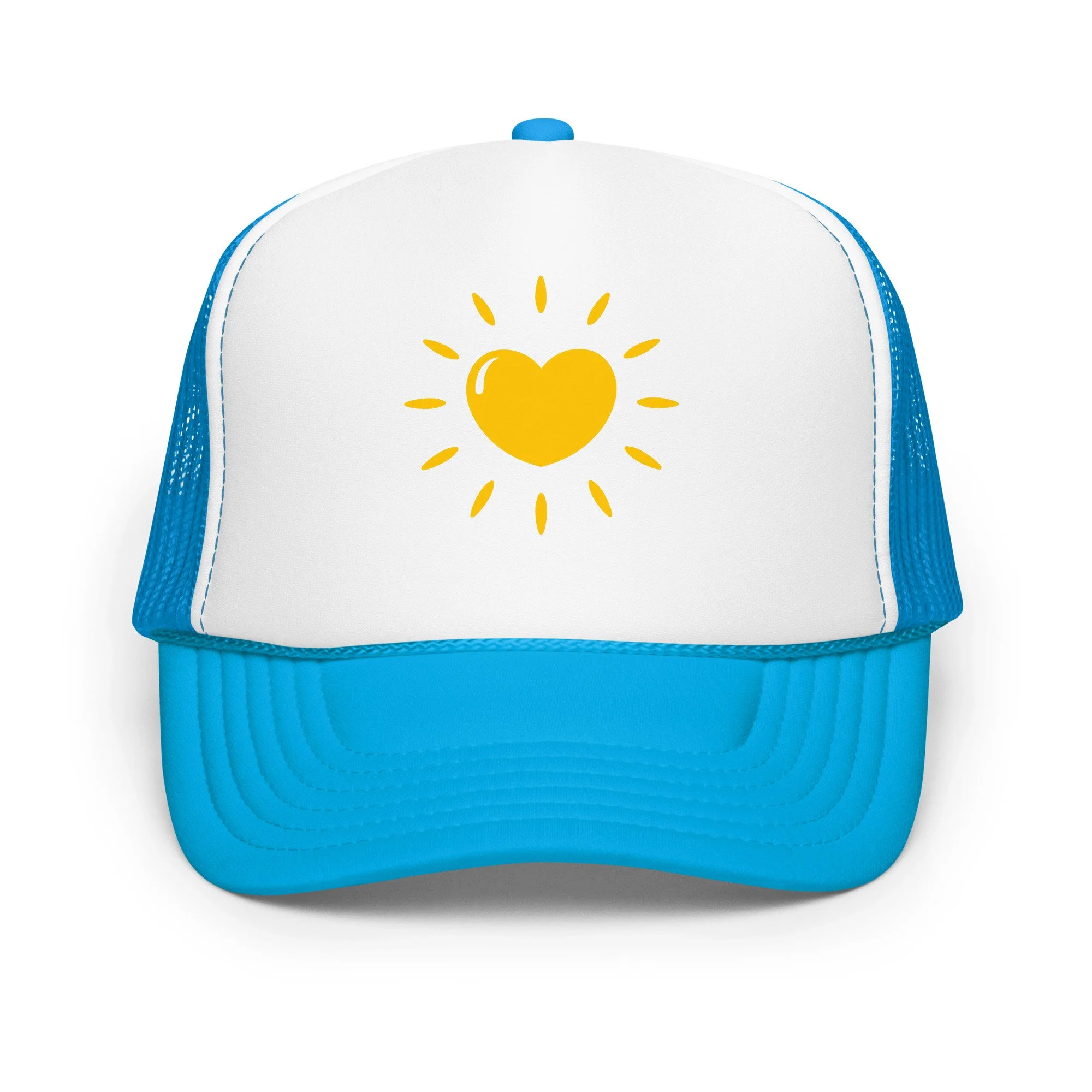 Foam Trucker Hat Yellow Heartshine - Adult