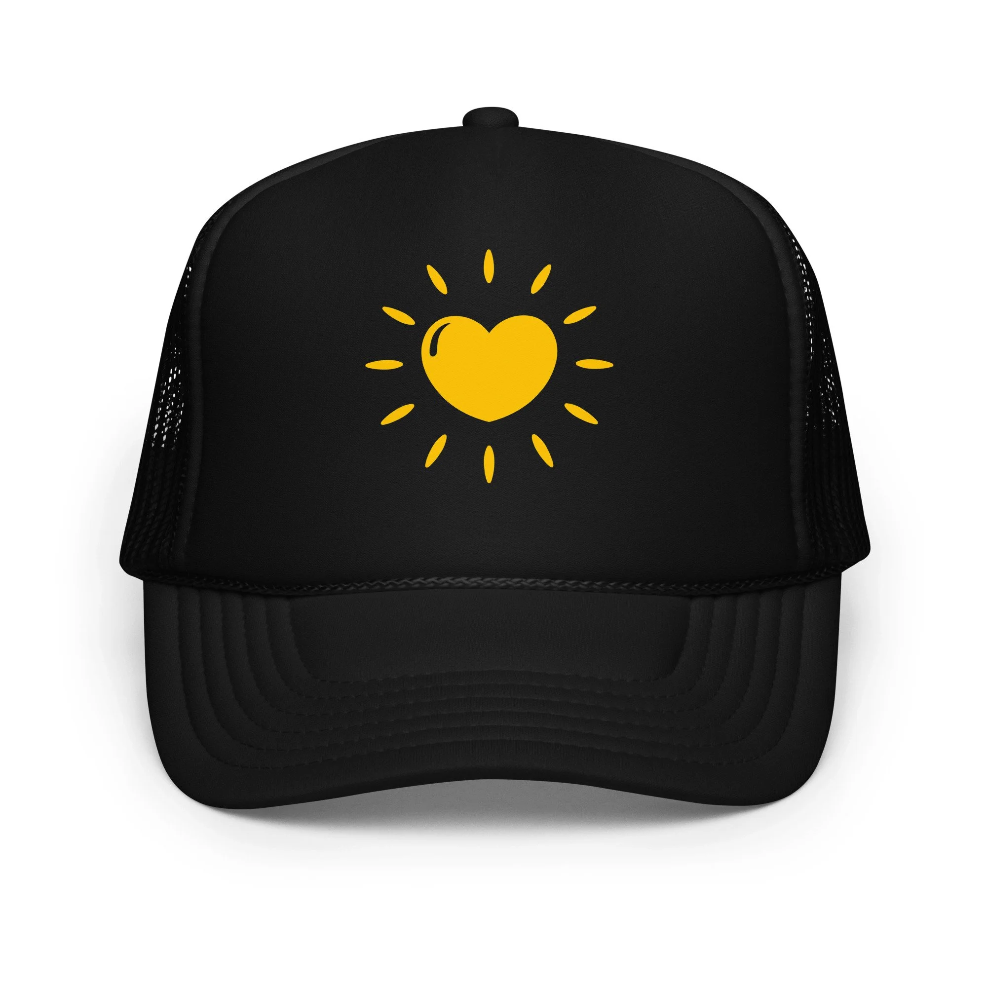 Foam Trucker Hat Yellow Heartshine - Adult