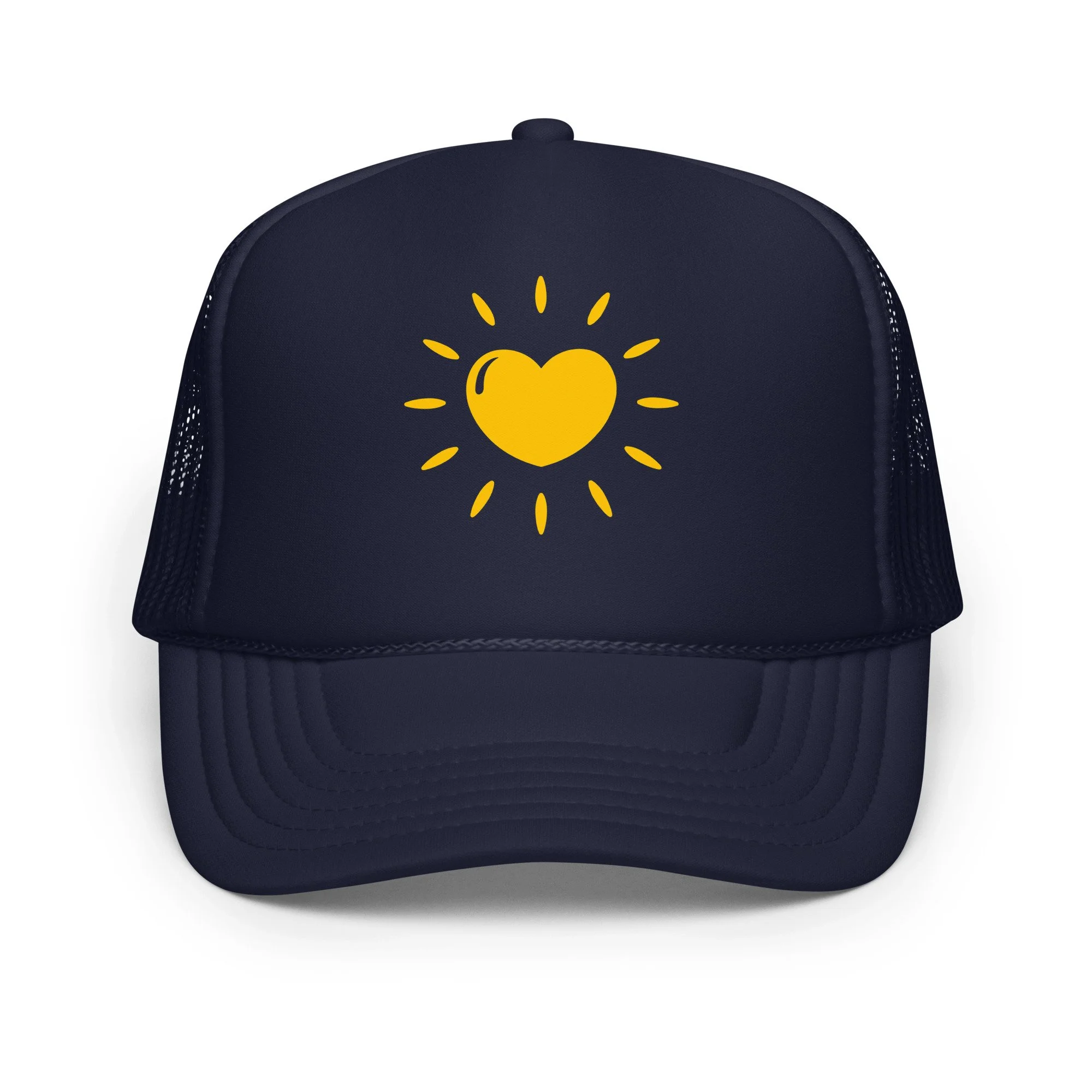 Foam Trucker Hat Yellow Heartshine - Adult