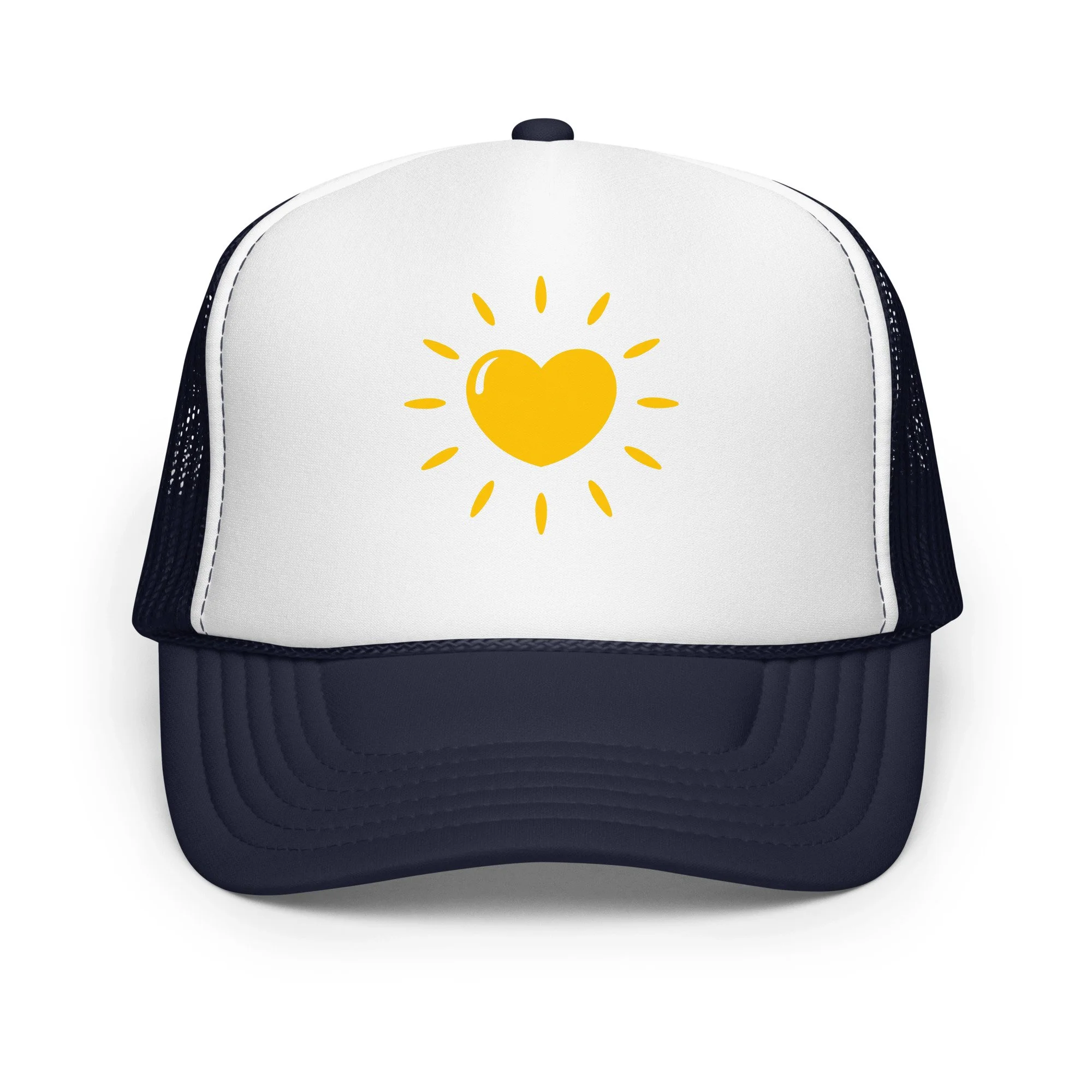 Foam Trucker Hat Yellow Heartshine - Adult