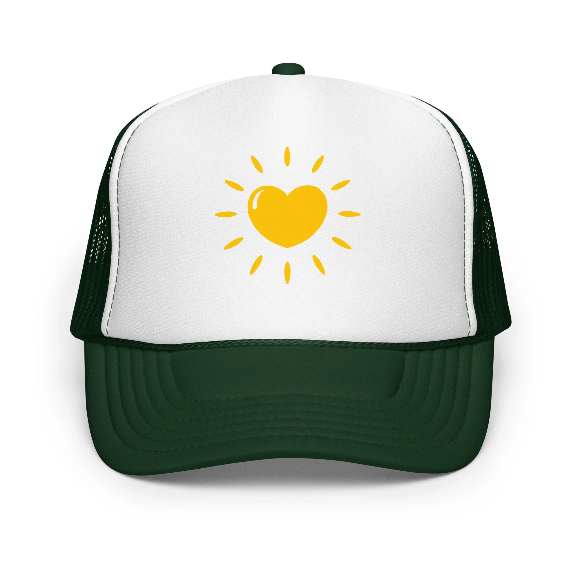 Foam Trucker Hat Yellow Heartshine - Adult