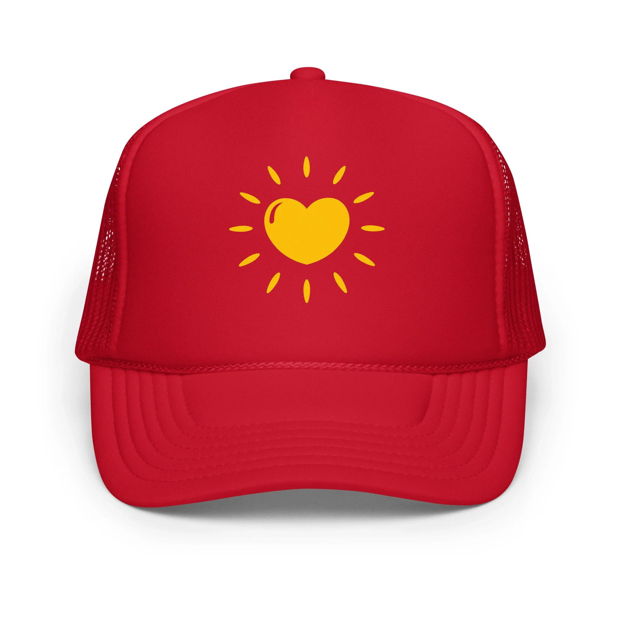 Foam Trucker Hat Yellow Heartshine - Adult