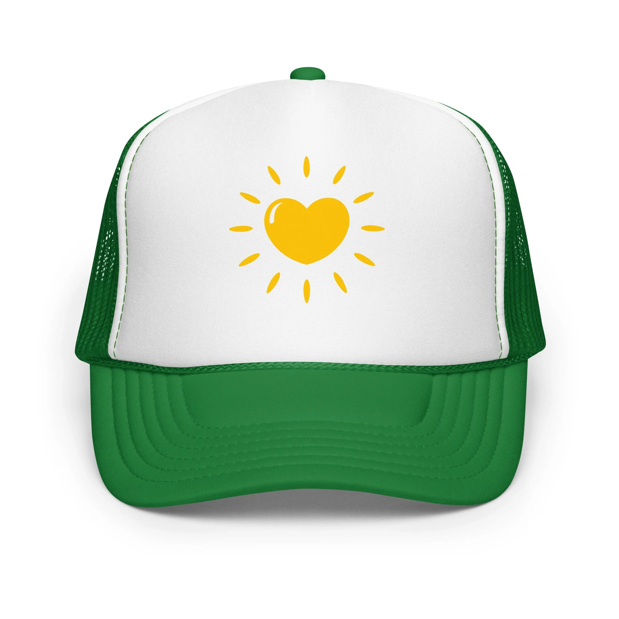 Foam Trucker Hat Yellow Heartshine - Adult