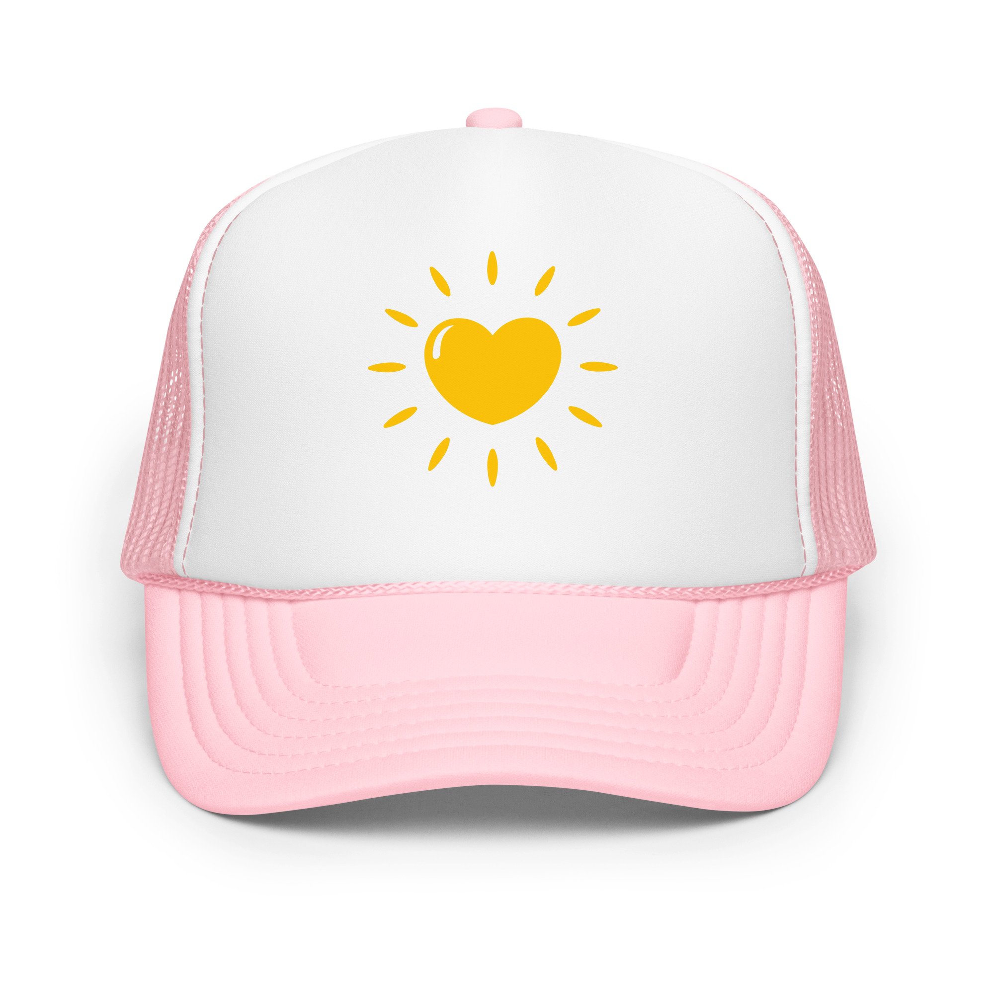 Foam Trucker Hat Yellow Heartshine - Adult