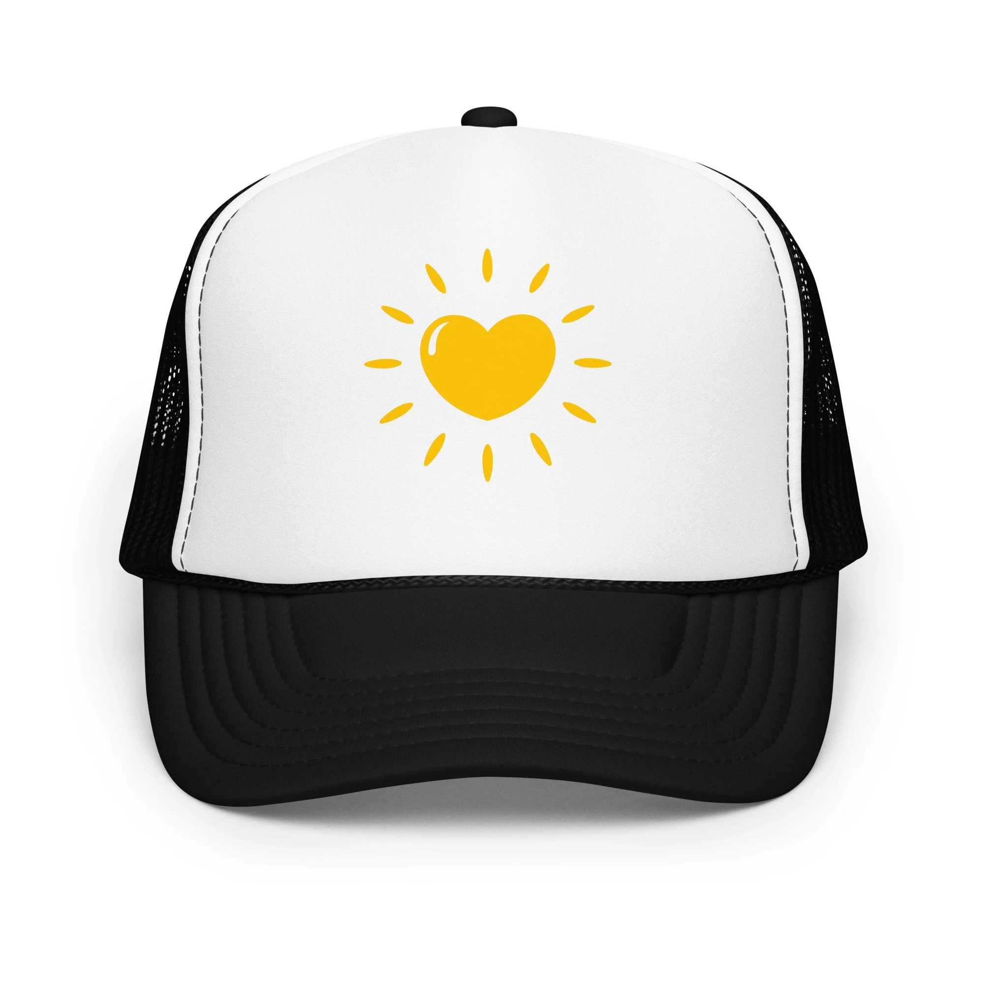 Foam Trucker Hat Yellow Heartshine - Adult