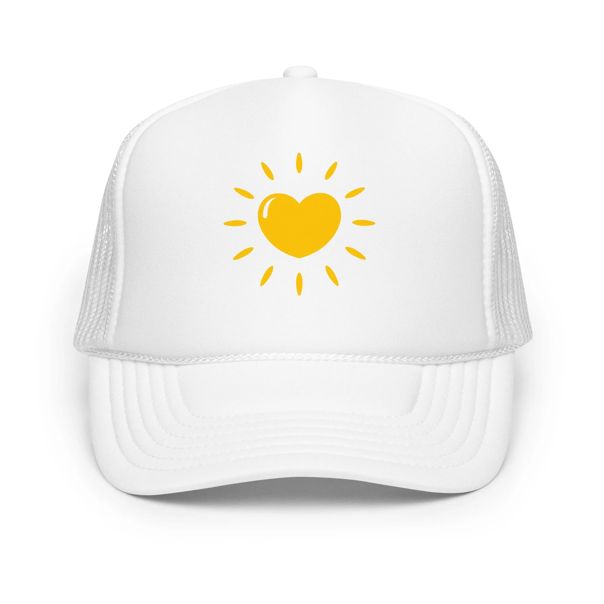 Foam Trucker Hat Yellow Heartshine - Adult