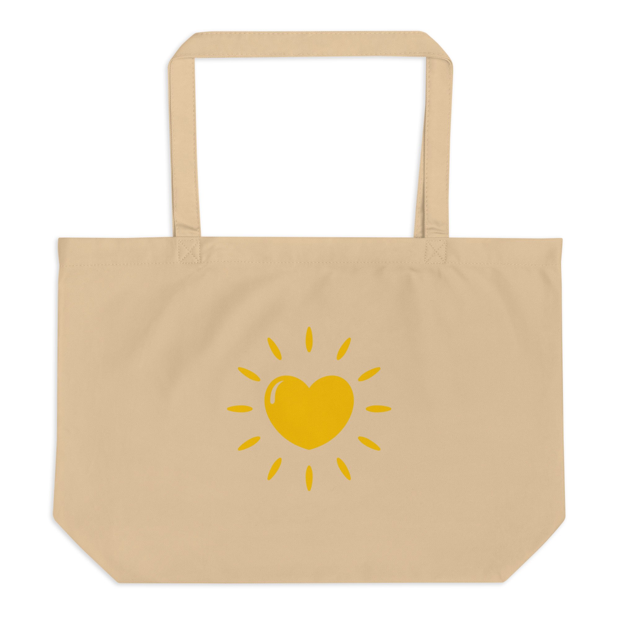 Eco Tote Bag Yellow Heartshine (Large)