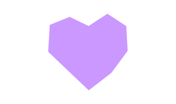 Purple heart-shaped icon