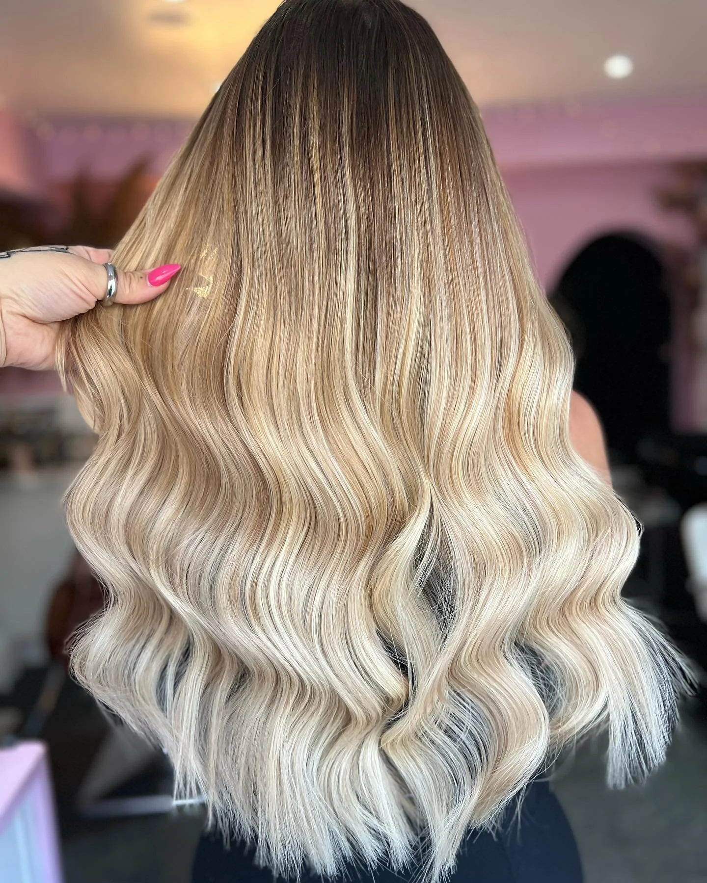 beautiful blonde hair extensions by Lauren at Loxy Locks Hair Academy