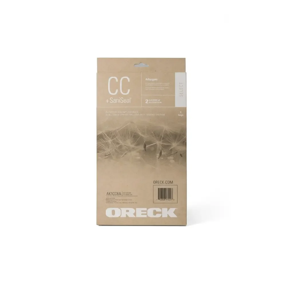 Oreck CC SaniSeal Filtration Vacuum Bags