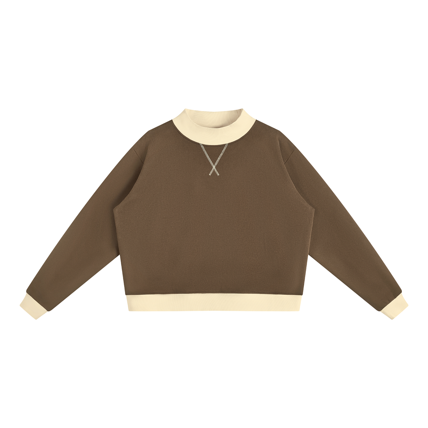 Women’s Mock Neck Crewneck Sweatshirt