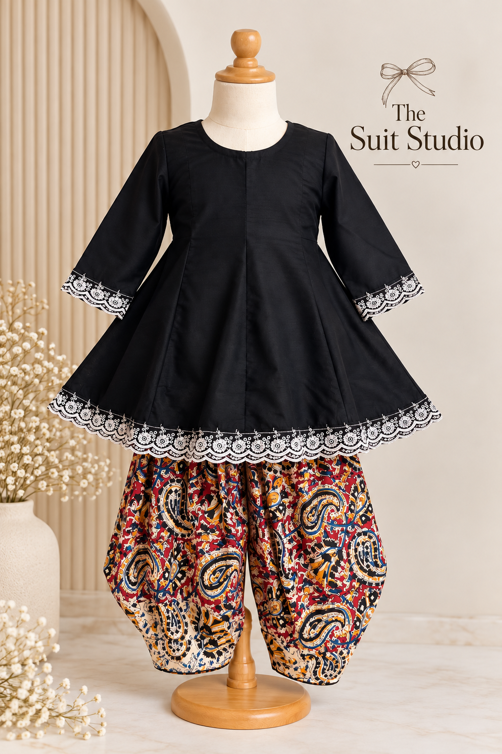 Black & Floral 2-Piece Set