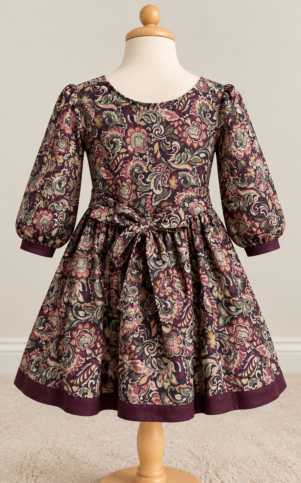 Back-View Paisley Dress on Child Mannequin.png