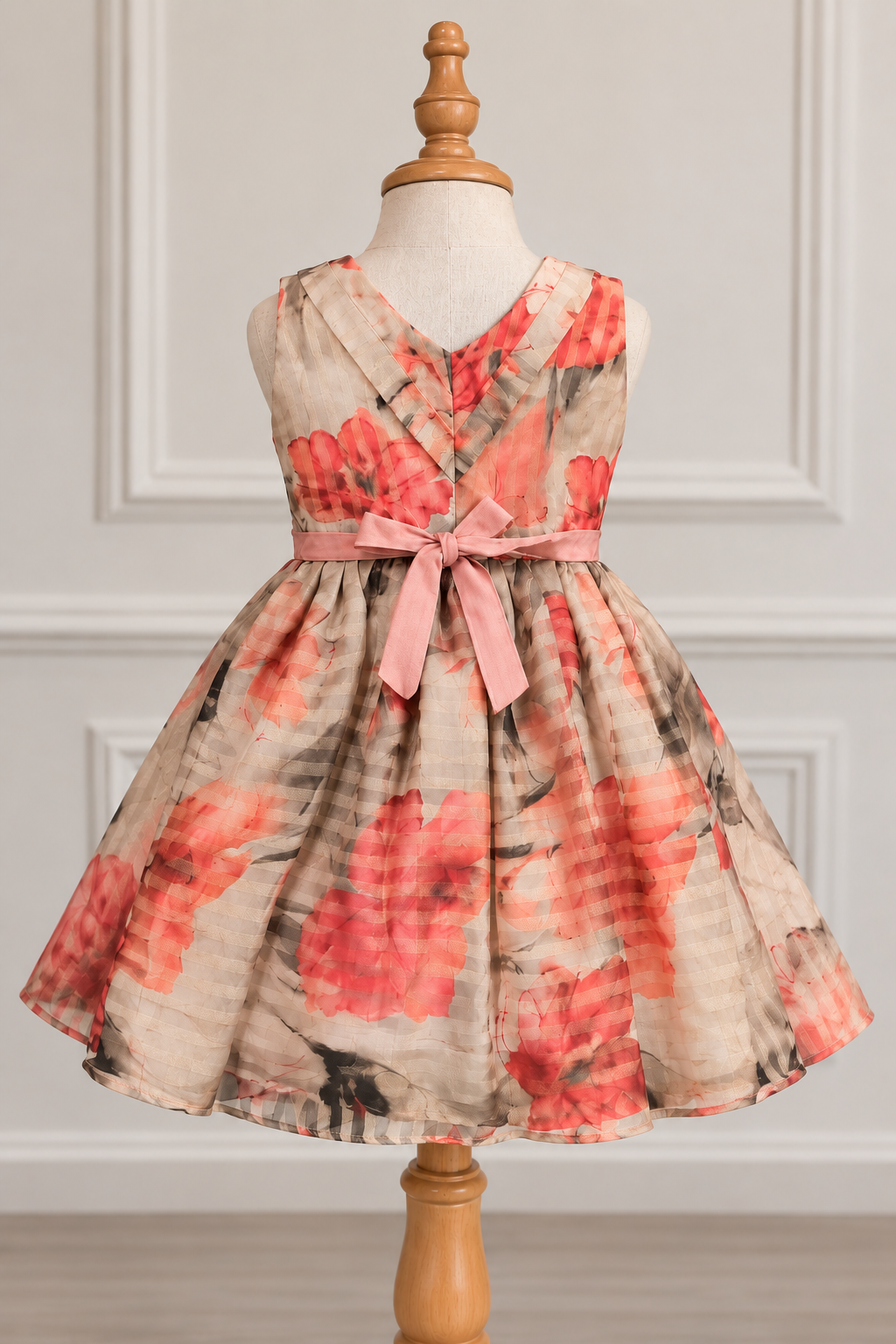 Floral Child’s Dress with Pink Bow.png
