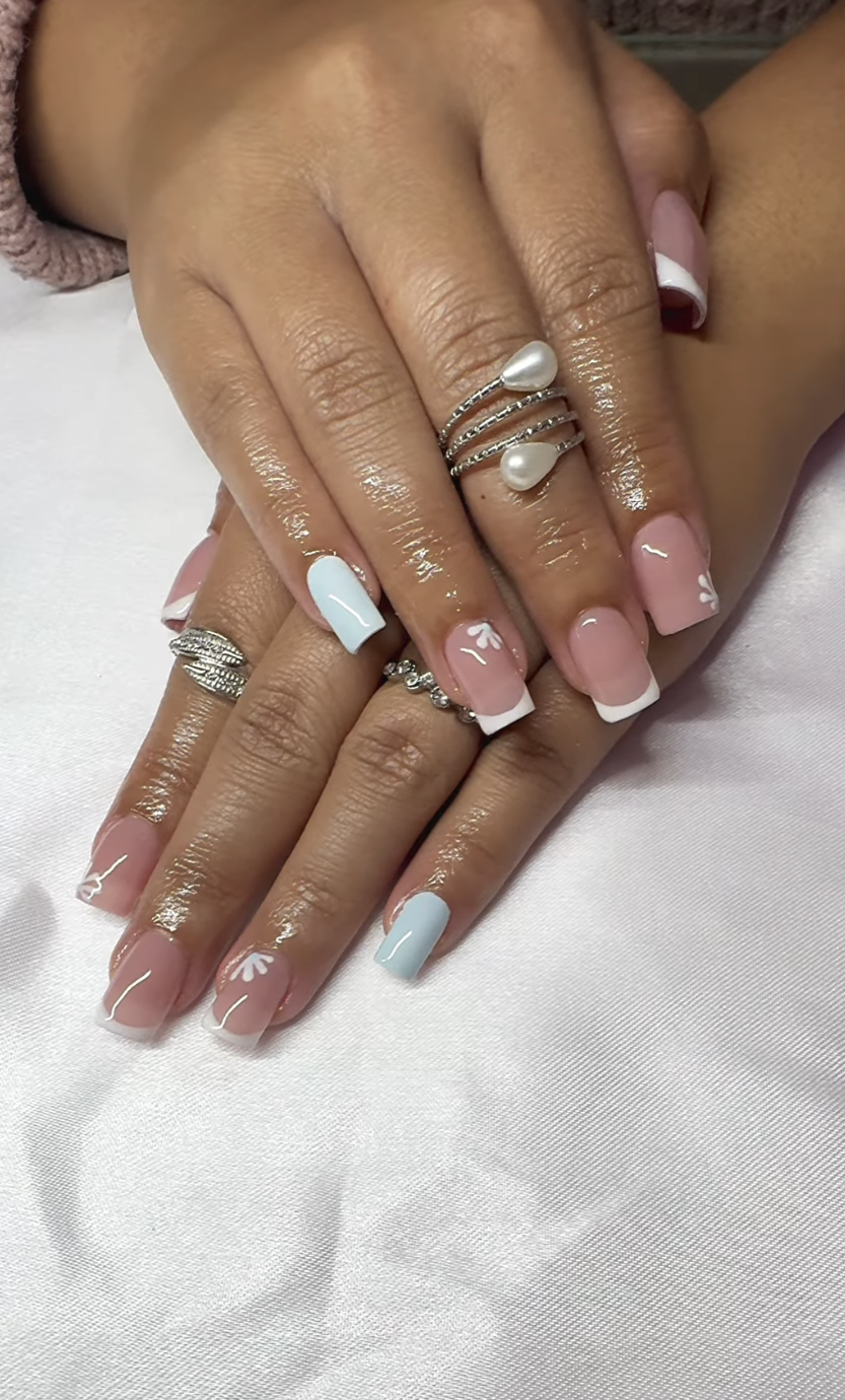 Elegant French tip manicure by The Nail Bar & Beauty Studio in Papakura, Auckland with a clean and classic finish.