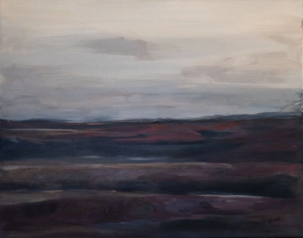 acrylic, contemporary landscape, impressionistic landsc ape