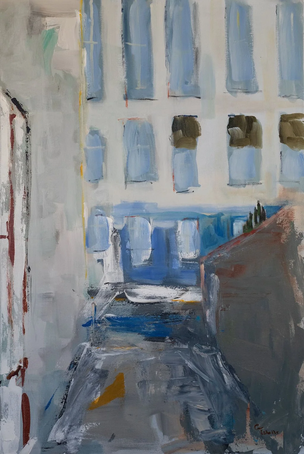 acrylic,  cityscape, abstract cityscape, contemporary cityscape