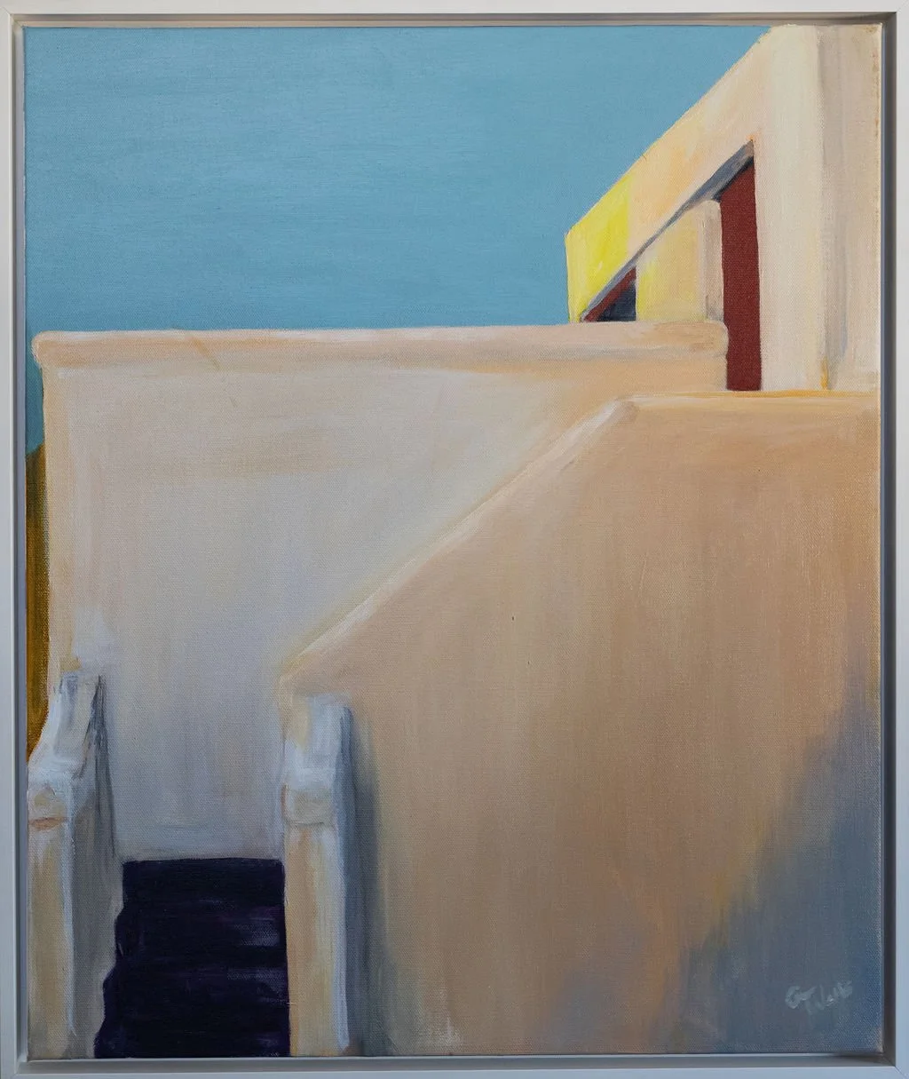 acrylic, impressionistic architectural art