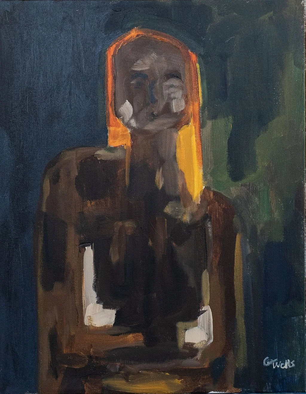 acrylic, contemporary figure, abstract figure