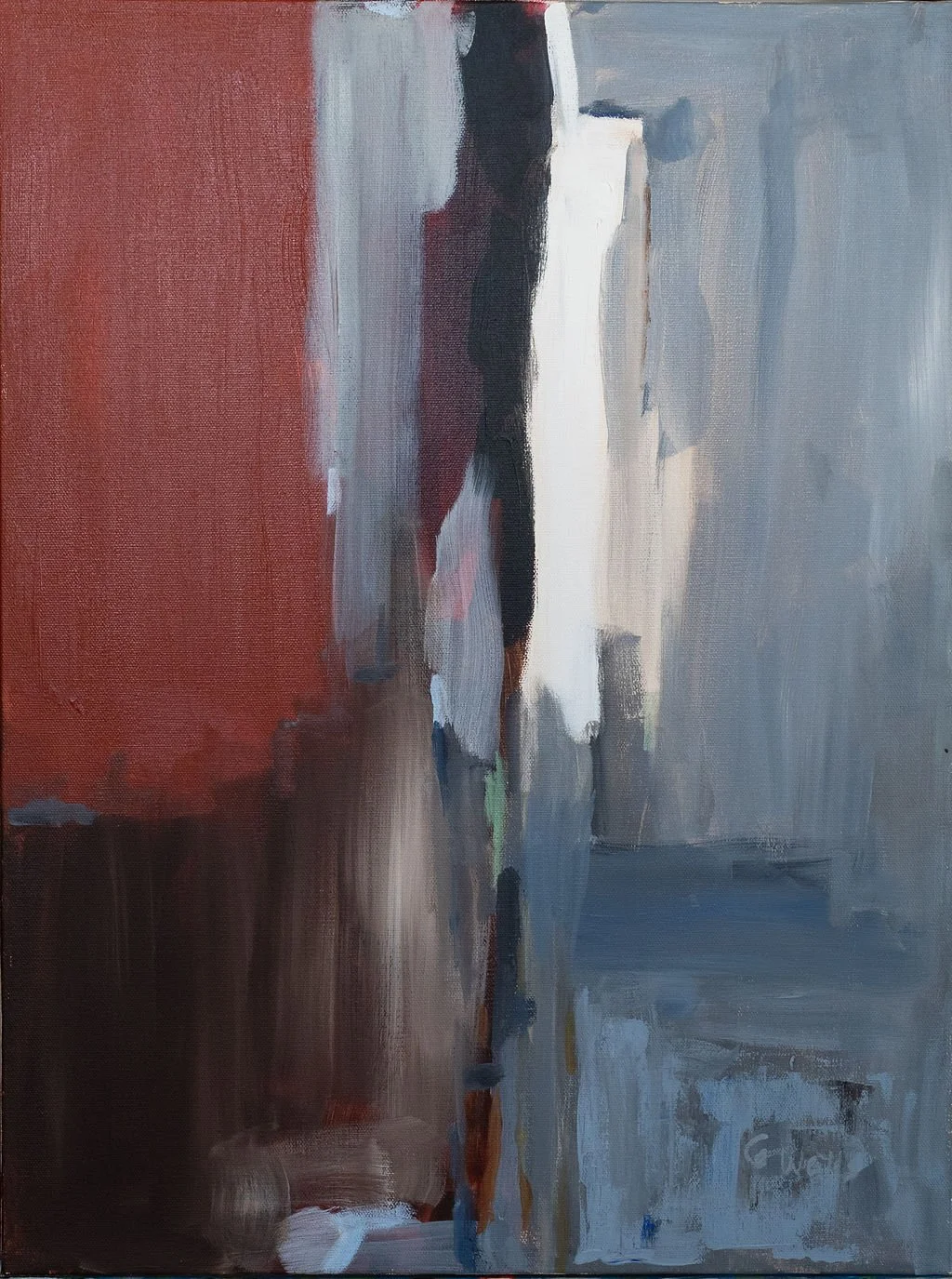 acrylic, woman standing, contemporary figure, abstract figure