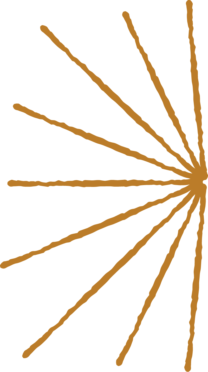 Golden-brown starburst graphic