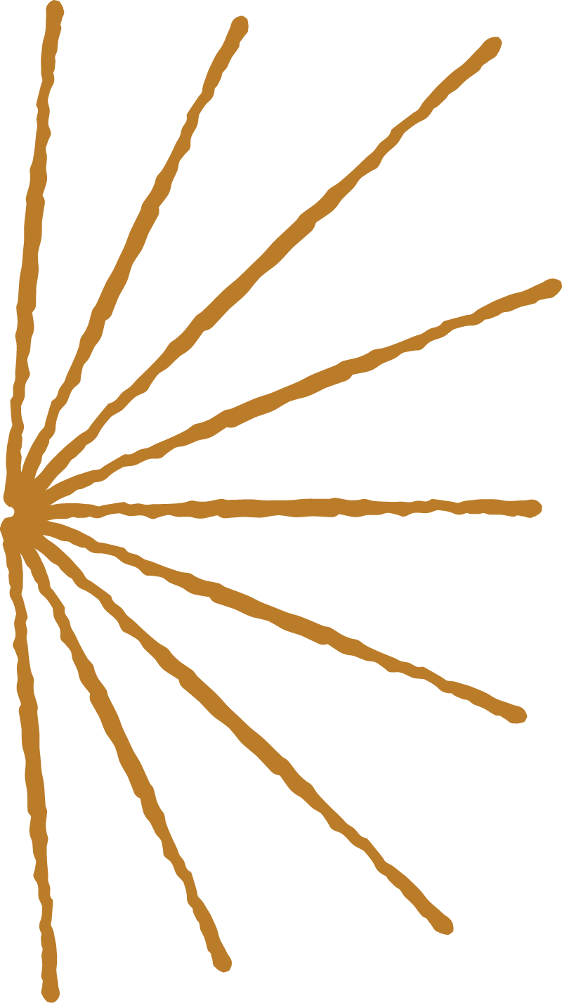 Golden-brown starburst graphic