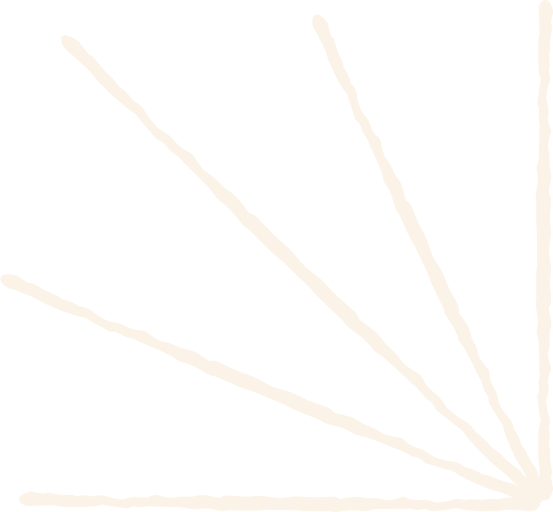 Line drawings radiating from a single point in the bottom right corner