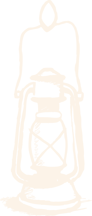 Line drawing of a lantern.