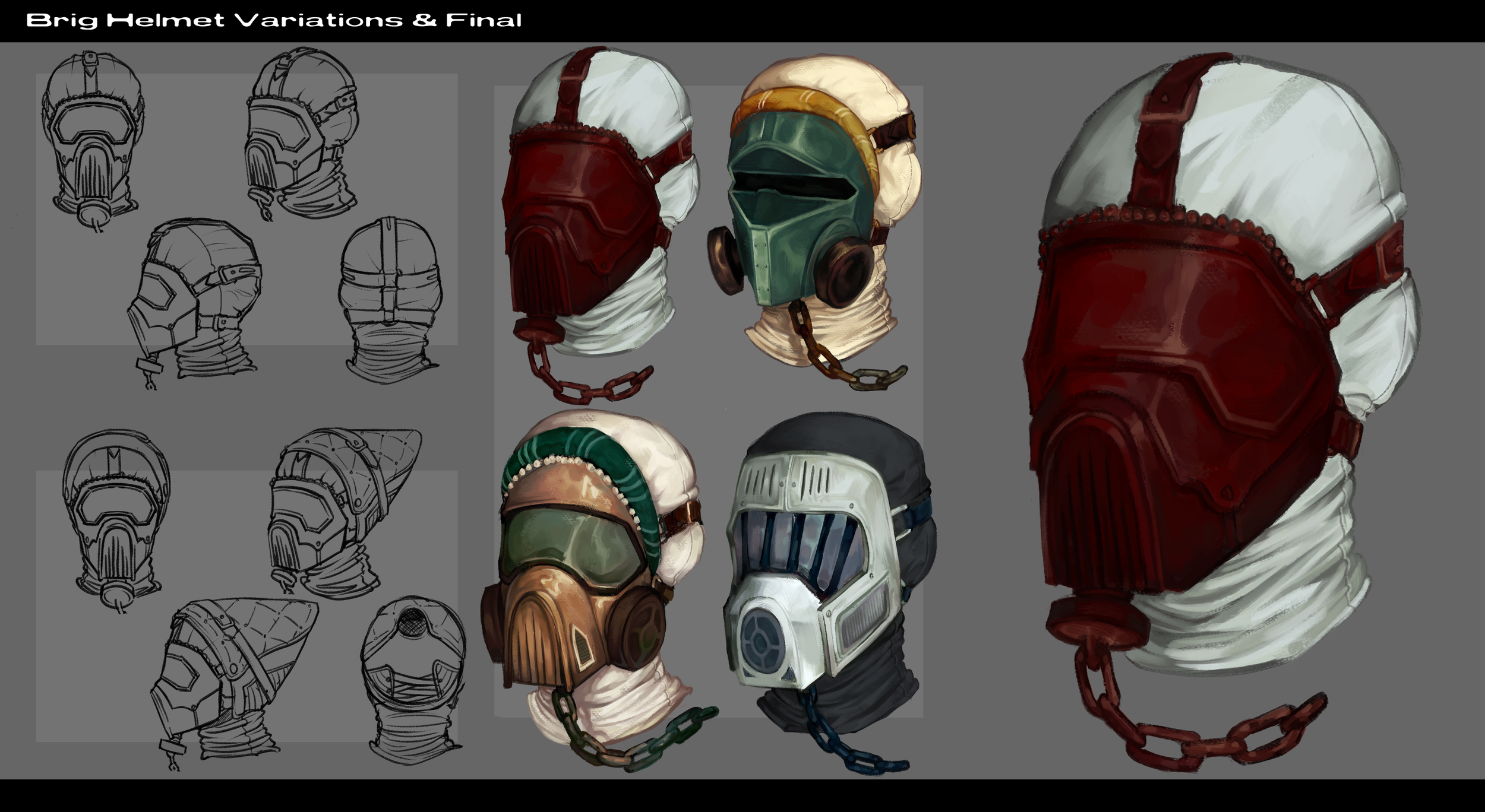 Sci-fi face mask design.