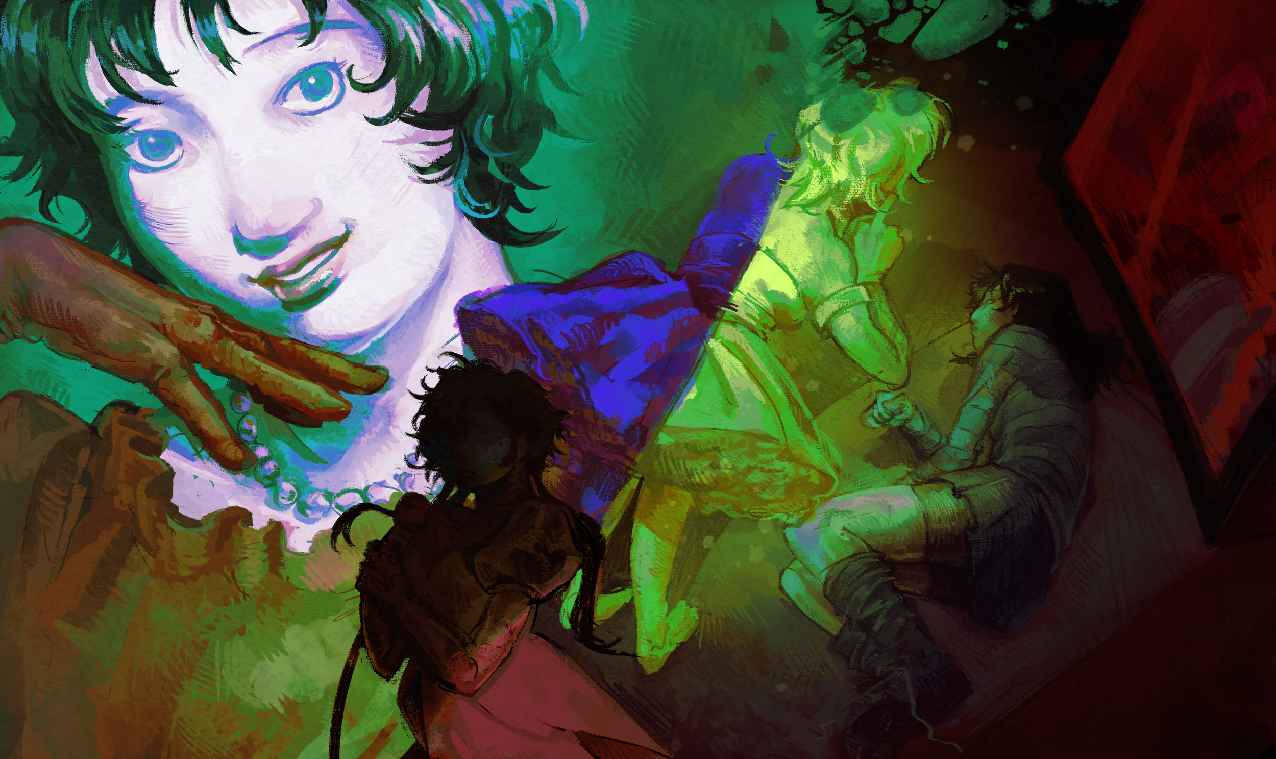 Horror popstar illustration grimy dark