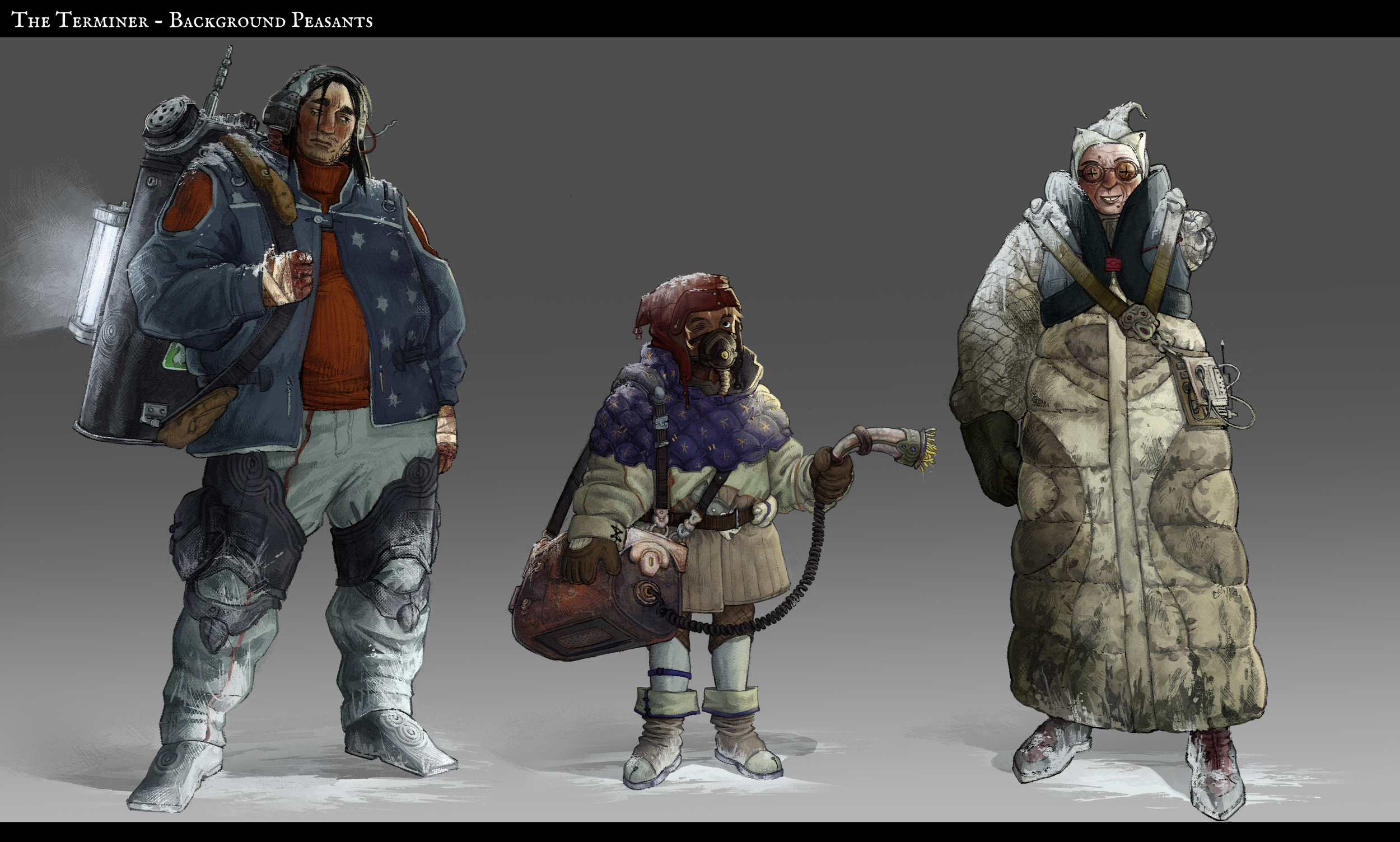 Fantasy peasant character design. 