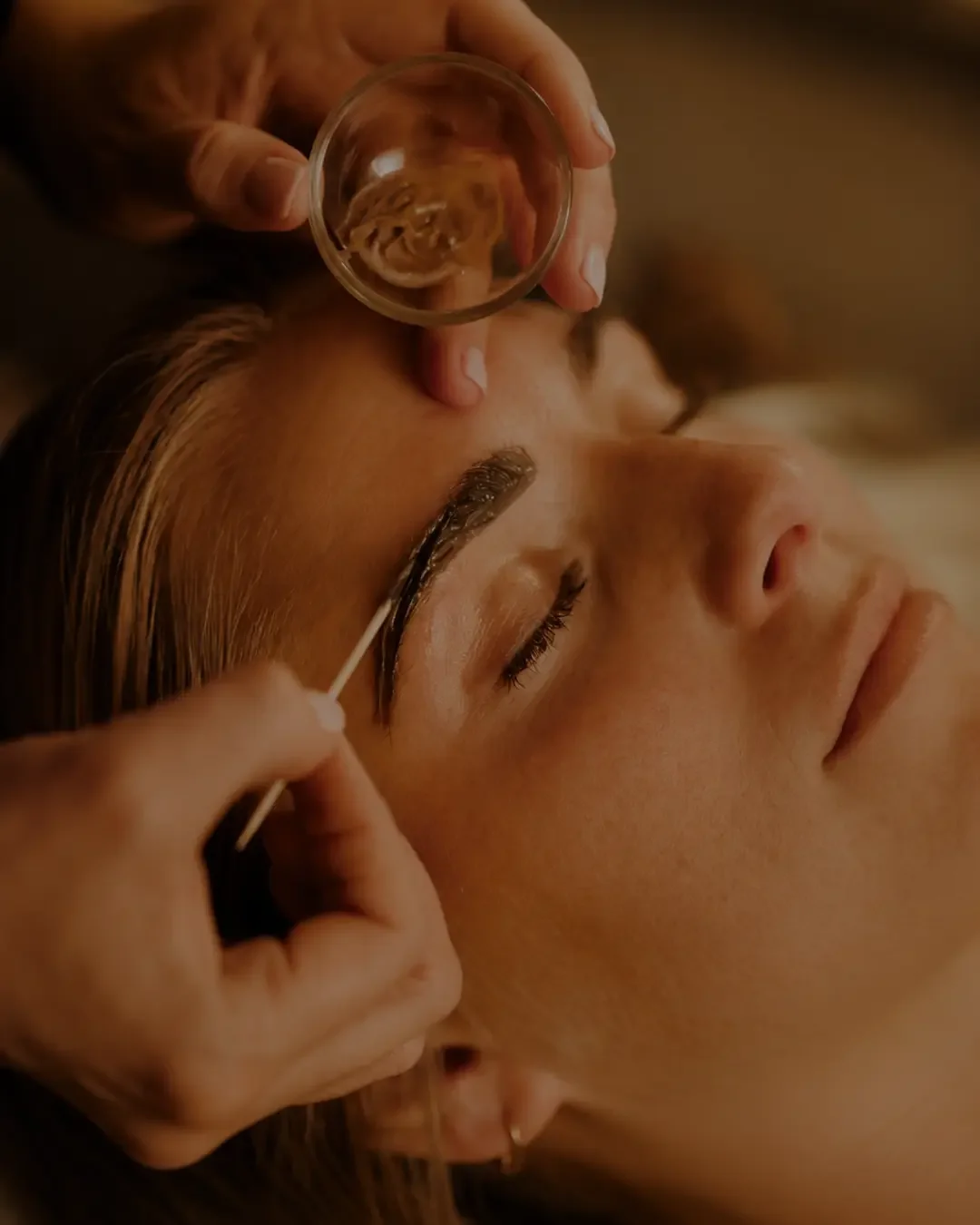 Eyebrow tinting treatment at Massage with Michelle in Blackall