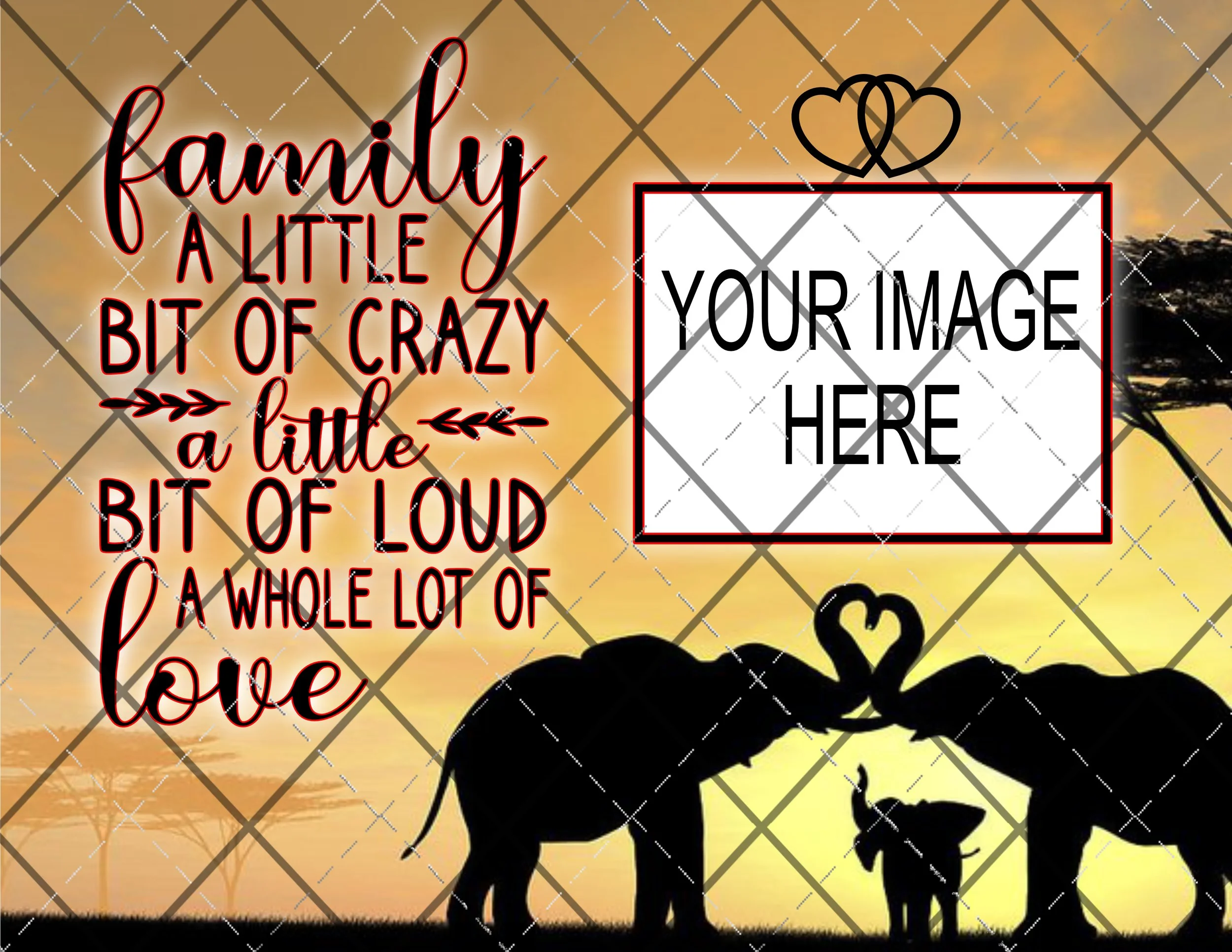 Family of Elephants 20oz Skinny Wrap DIGITAL DOWNLOAD