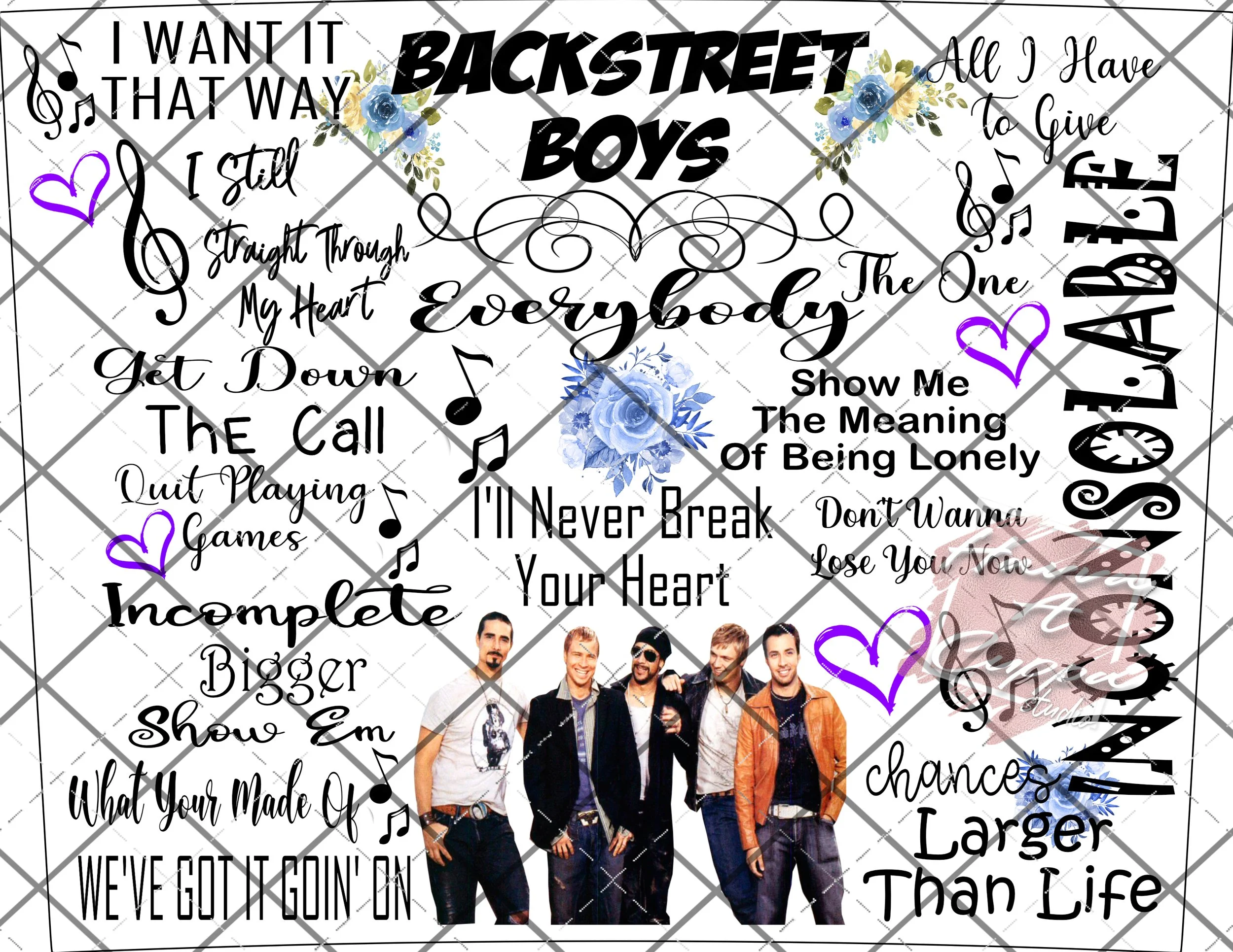 Backstreet Boys 20oz Skinny Wrap DIGITAL DOWNLOAD