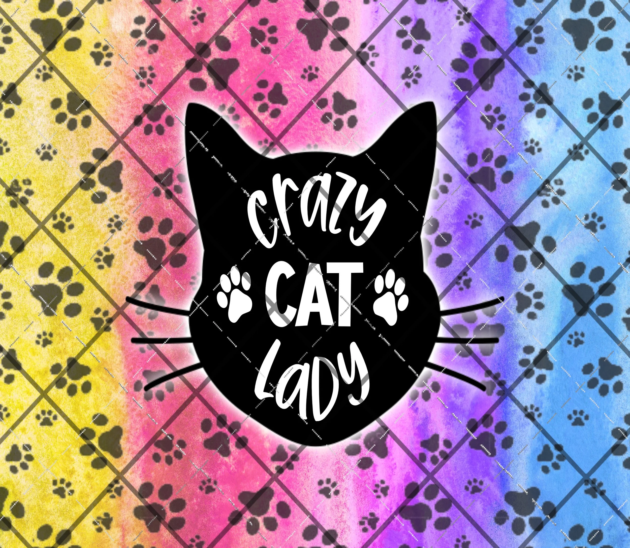 Crazy Cat Lady 20oz Skinny Wrap DIGITAL DOWNLOAD