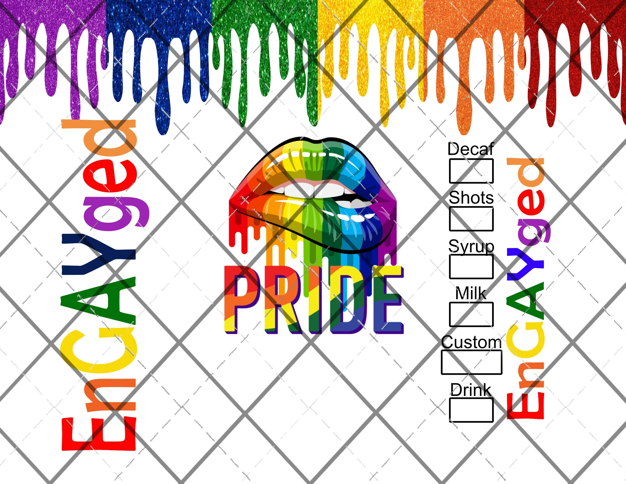 EnGAYged Drink Label 20oz Skinny Wrap DIGITAL DOWNLOAD