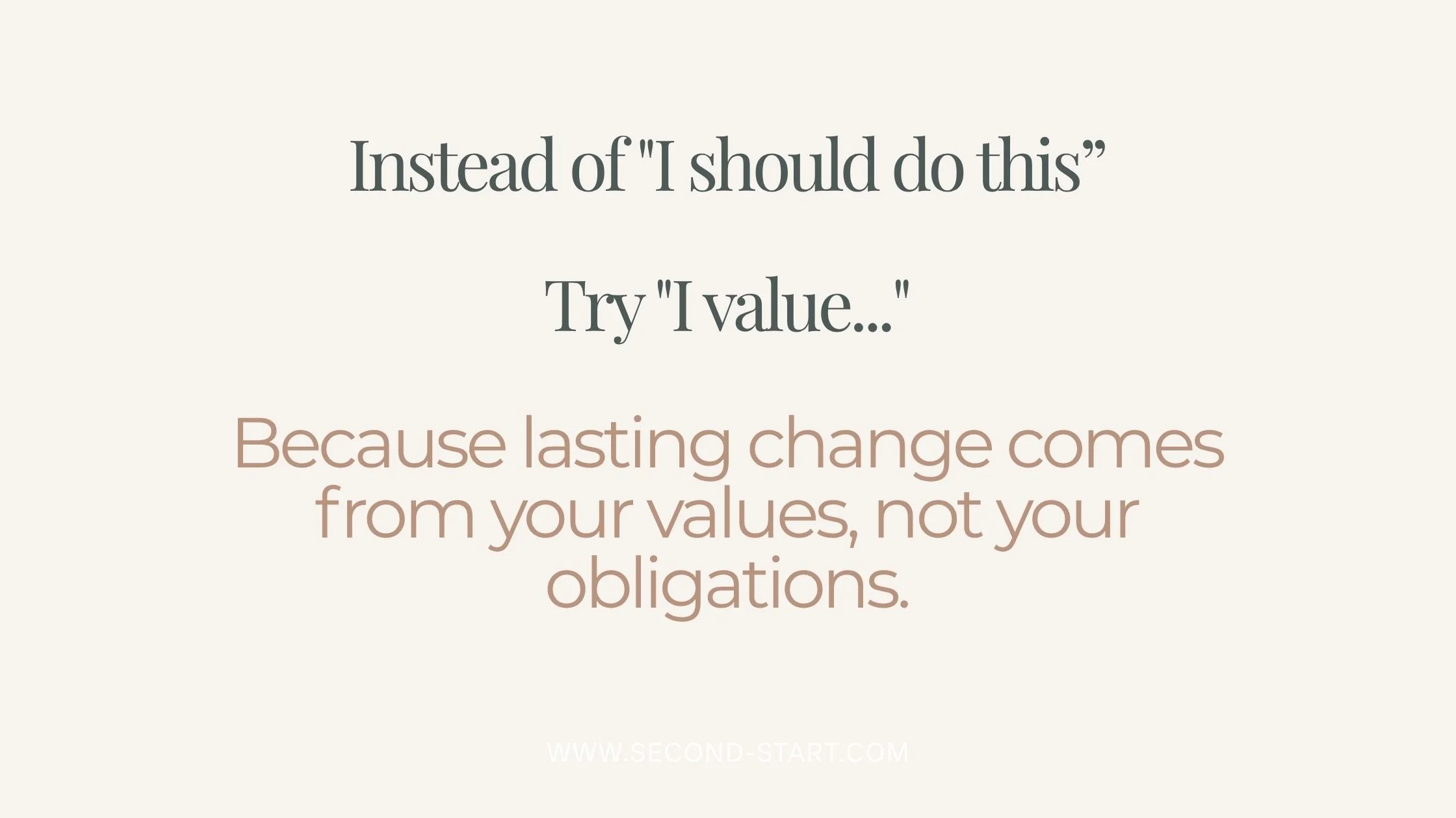 THE WEIGHT OF ‘SHOULD’