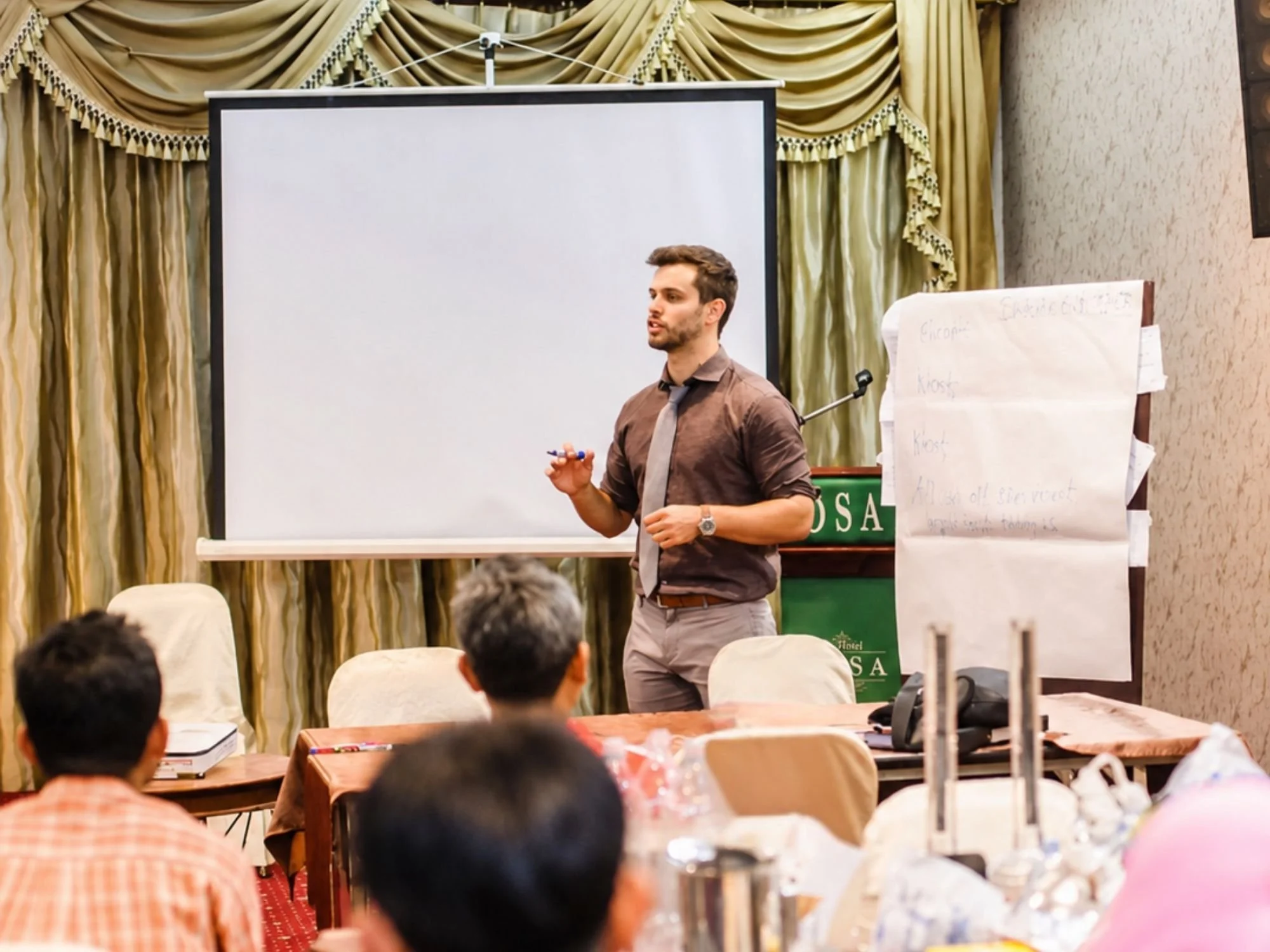 Gerrit Jones-Rooy leading a weeklong instructional coaching workshop in Thailand.