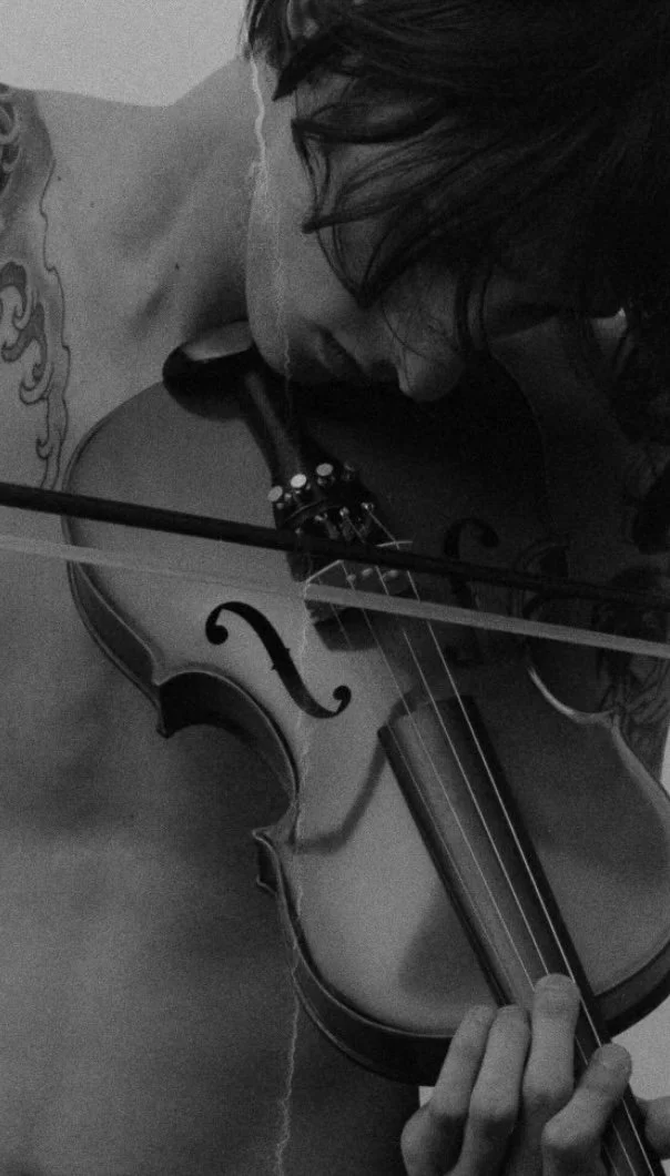 A person playing the violin.